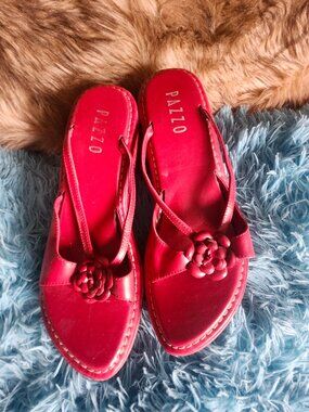 PAZZO SIZE 10 "RubyRed" WOODEN WEDGES